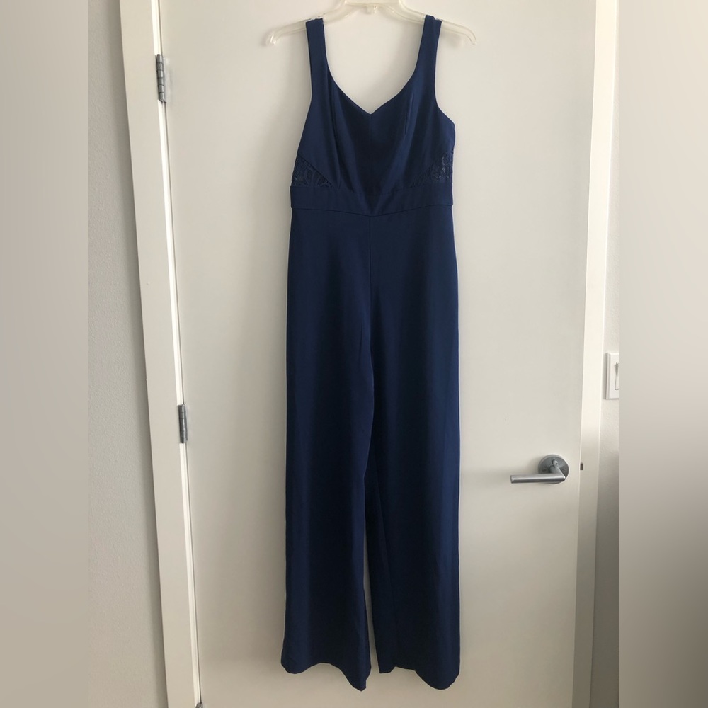 New never worn Alya navy jumpsuit.
